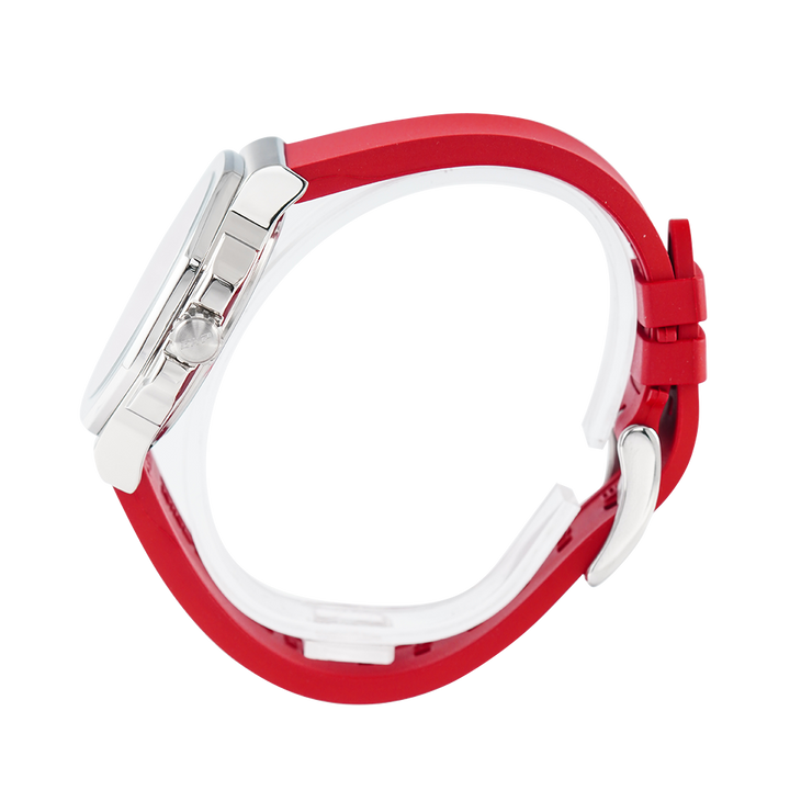 Jam Tangan Expedition EXP EX 6816 BFRSSRE Women Red Dial Red Rubber Strap