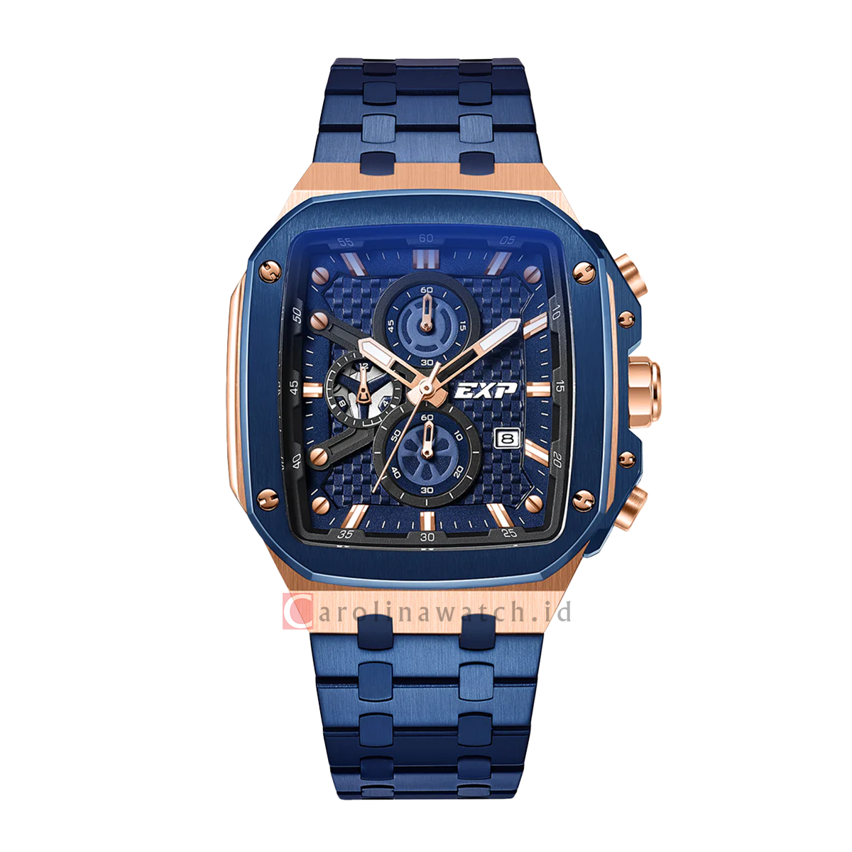 Jam Tangan Expedition EXP Chronograph EX 6845 MCBURBU Men Blue Dial Bl ...