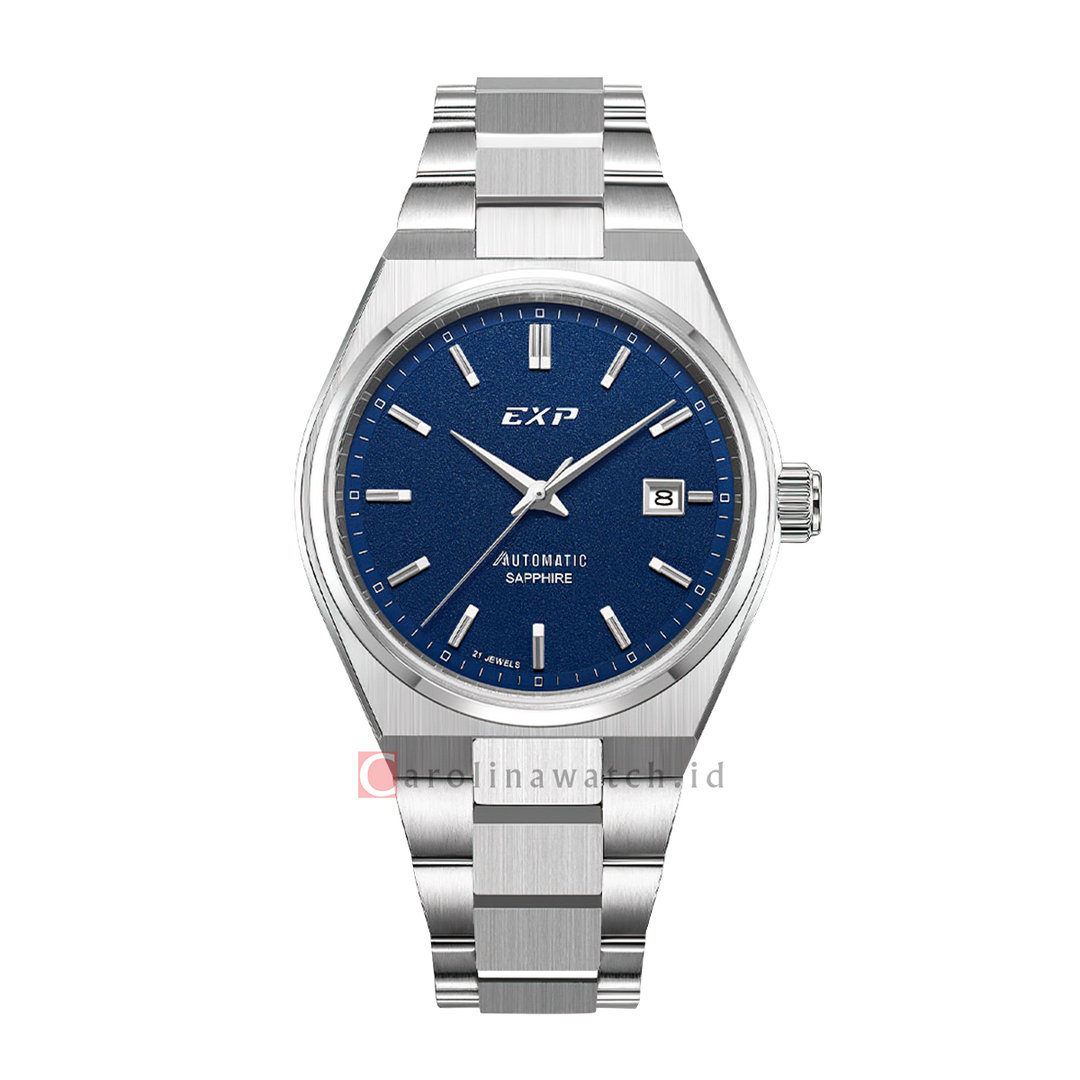 Jam Tangan Expedition EXP EX 6857 MABSSBU Men Blue Dial Stainless Steel Strap