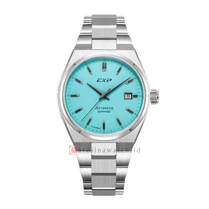 Jam Tangan Expedition EXP EX 6857 MABSSLB Men Turquoise Dial Stainless Steel Strap