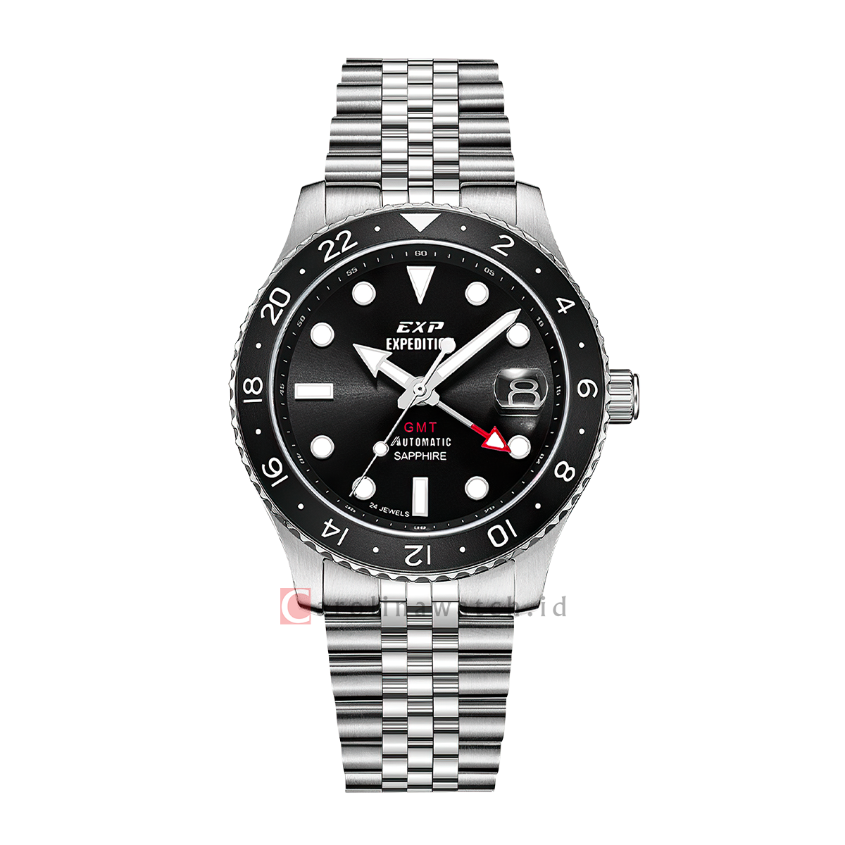 Jam Tangan Expedition EXP EX 6862 MABSSBA Men Black Dial Stainless Ste ...