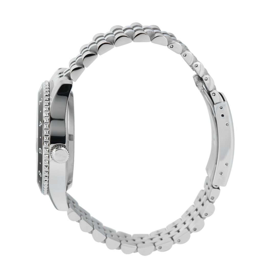 Jam Tangan Expedition EXP EX 6862 MABSSBA Men Black Dial Stainless Steel Strap