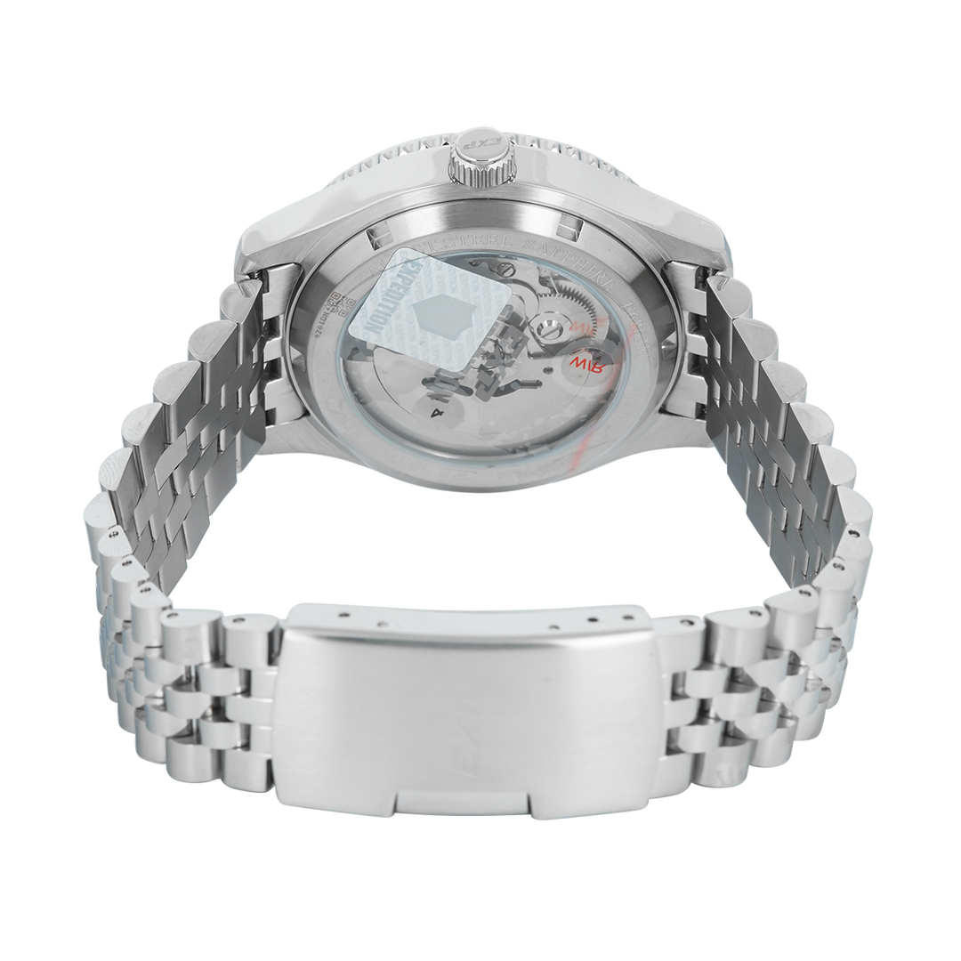 Jam Tangan Expedition EXP EX 6862 MABSSBA Men Black Dial Stainless Steel Strap