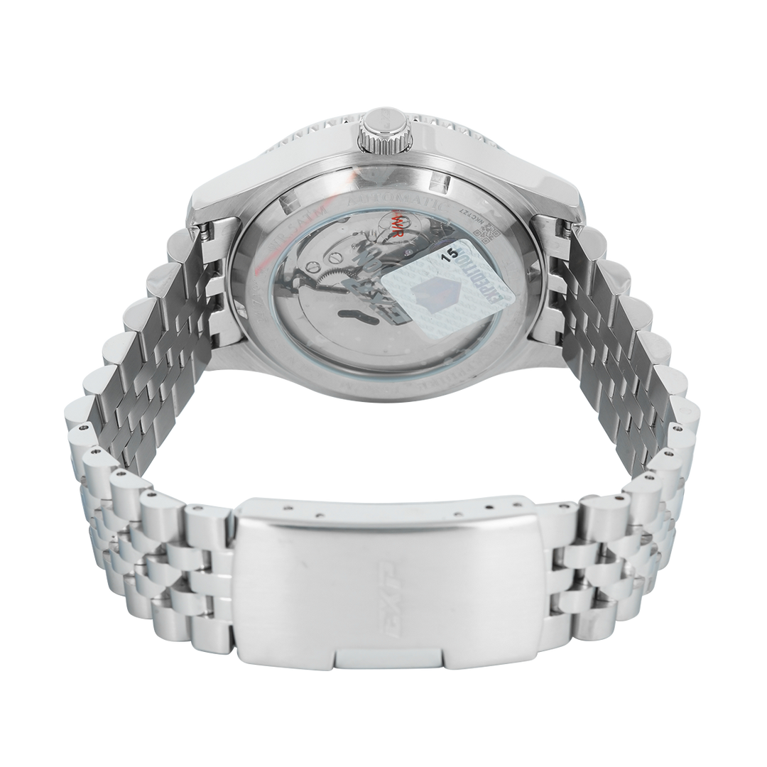 Jam Tangan Expedition EXP EX 6862 MABSSBABU Men Black Dial Stainless Steel Strap