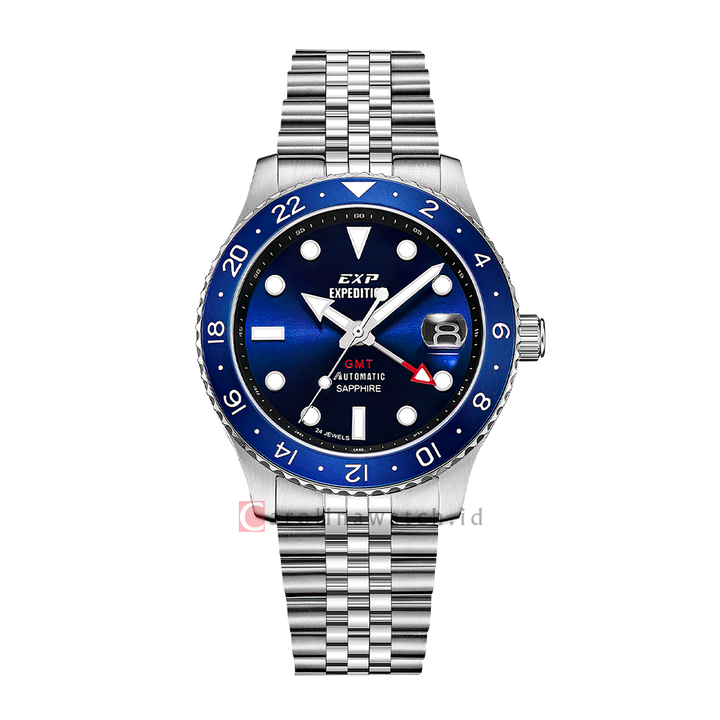 Jam Tangan Expedition EXP EX 6862 MABSSBU Men Blue Dial Stainless Steel Strap