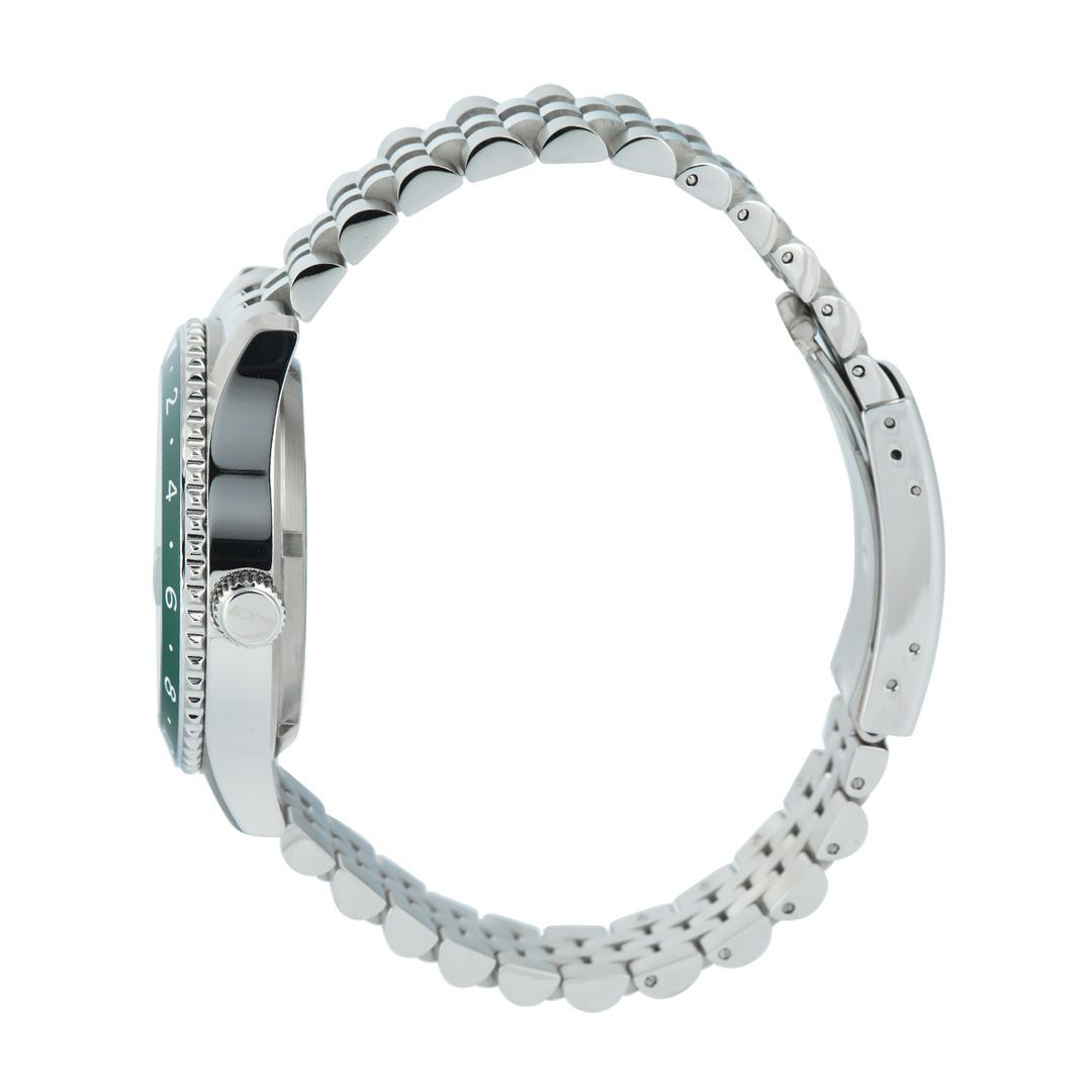 Jam Tangan Expedition EXP EX 6862 MABSSGN Men Green Dial Stainless Steel Strap