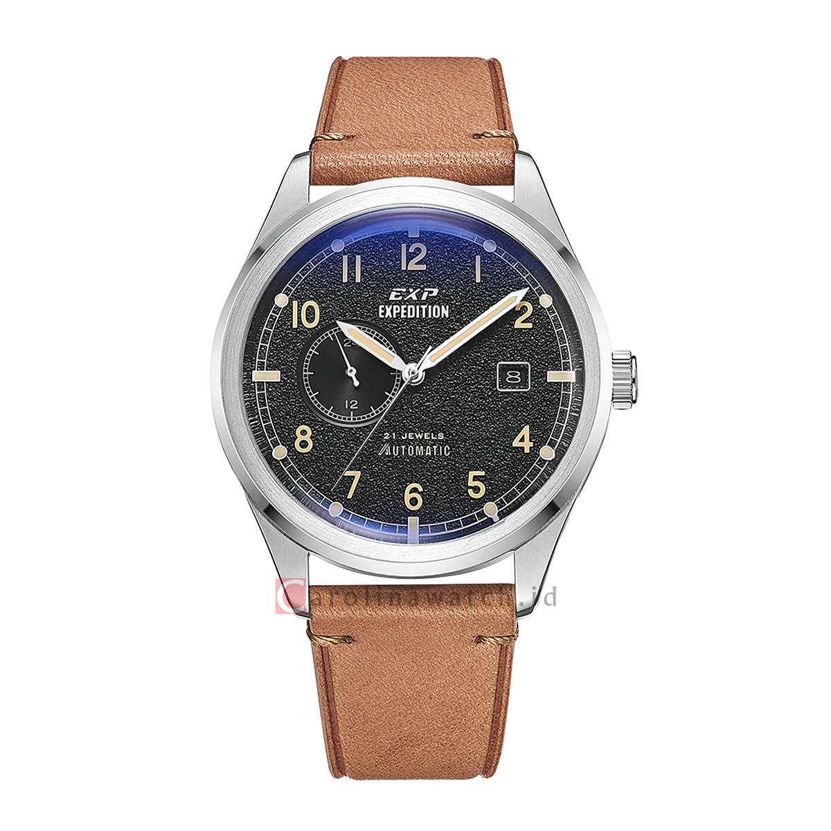 Jam Tangan Expedition EXP EX 6864 MALSSBAIV Automatic Men Black Dial I ...