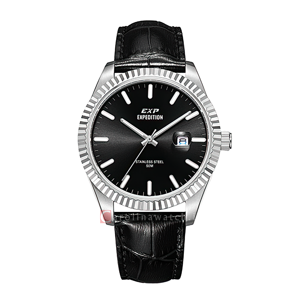 Jam Tangan Expedition EXP Glamour EX 6865 MDLSSBA Men Black Dial Black ...