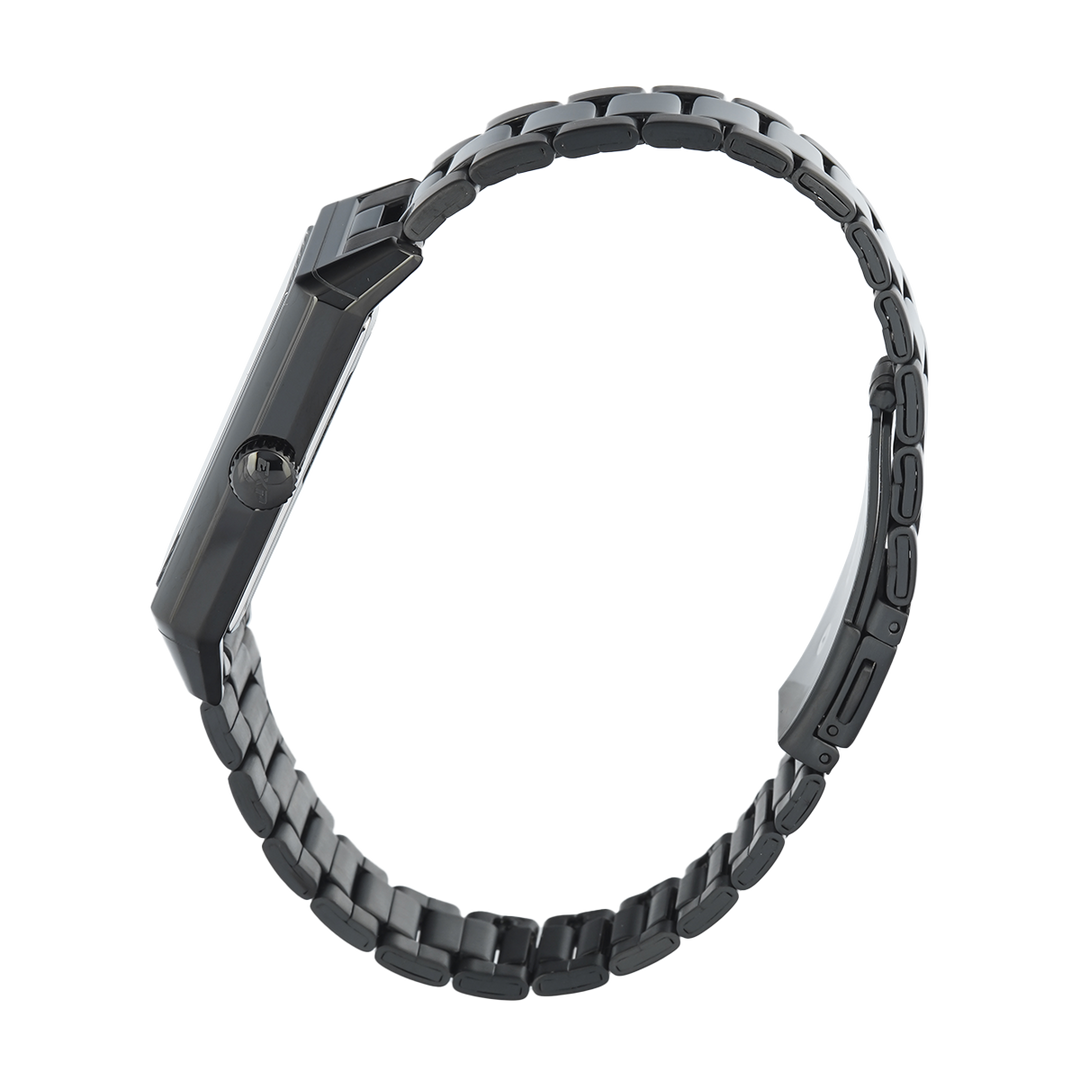 Jam Tangan Expedition EXP EX 6866 MDBIPBARG Men Black Dial Black Stainless Steel Strap