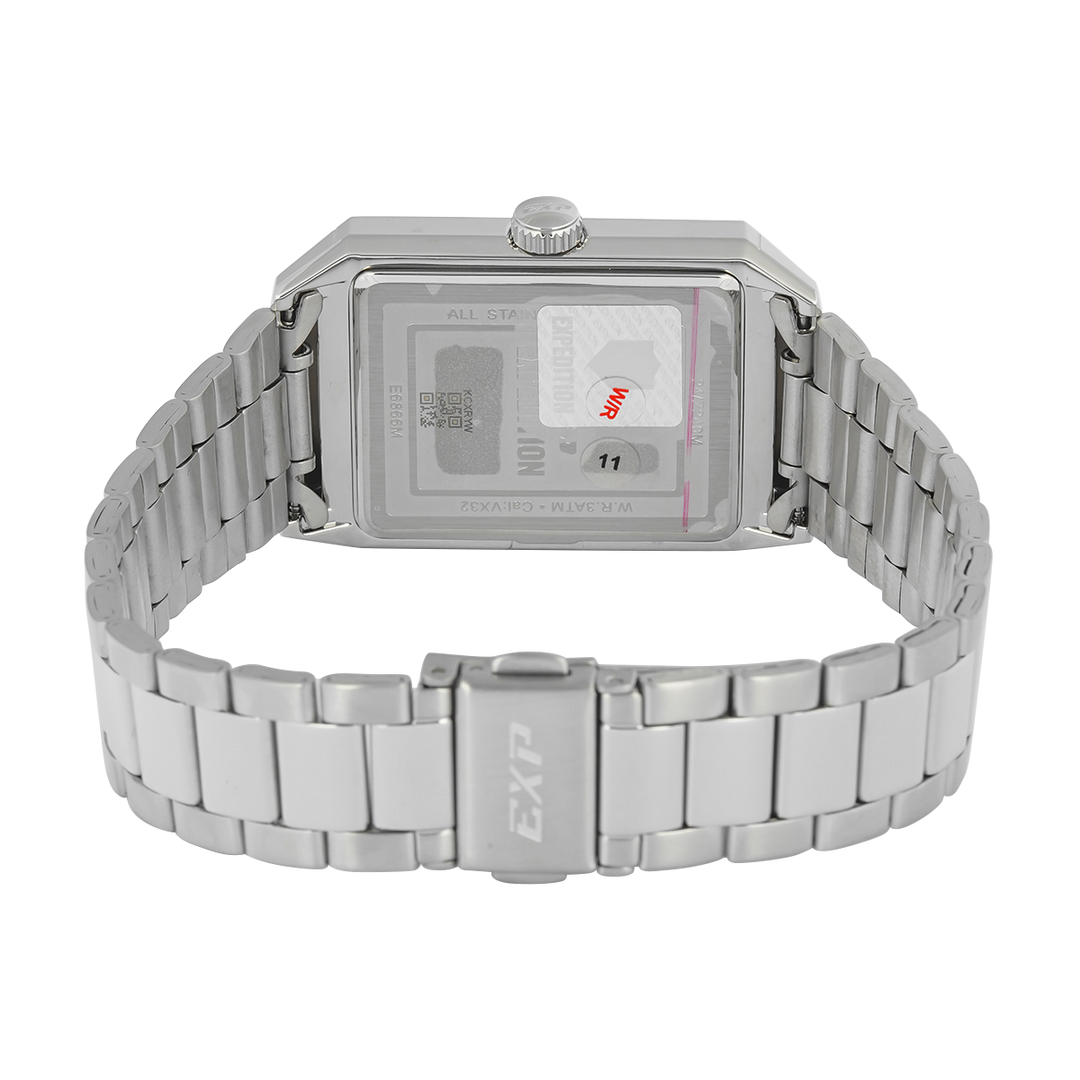 Jam Tangan Expedition EXP EX 6866 MDBSSBU Men Blue Dial Stainless Steel Strap