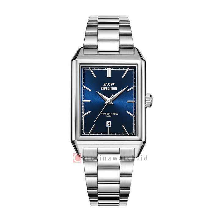 Jam Tangan Expedition EXP EX 6866 MDBSSBU Men Blue Dial Stainless Steel Strap