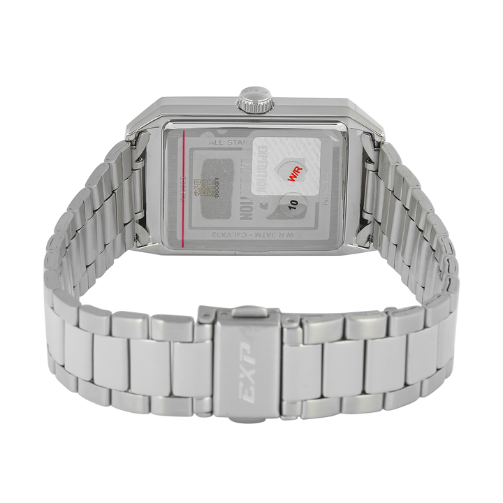 Jam Tangan Expedition EXP EX 6866 MDBSSGRIV Men Grey Dial Stainless Steel Strap