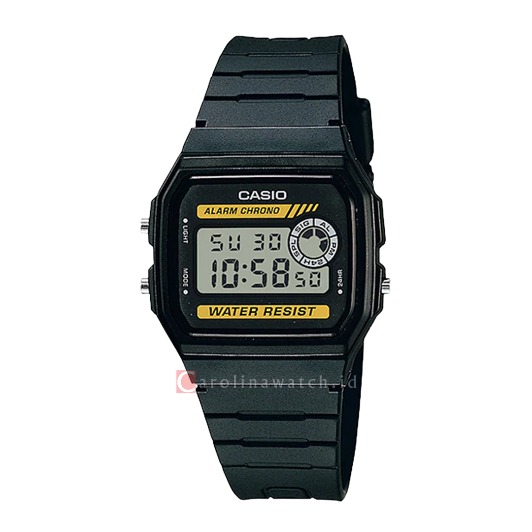 Jam Tangan Casio Youth F-94WA-9D Men Digital Dial Black Resin Band