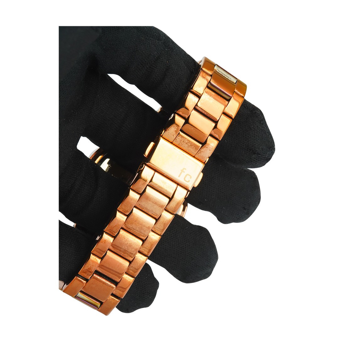 Jam Tangan French Connection FC1205RGM Women Gold Dial Rose Gold Stainless Steel Strap