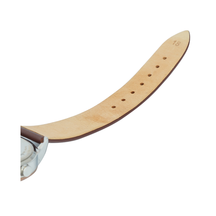 Jam Tangan French Connection FC1214C Women Silver Dial Brown Leather Strap