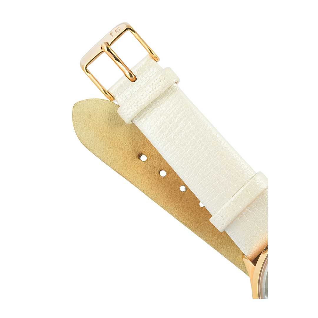 Jam Tangan French Connection FC1233W Women Analog Dial White Leather Strap