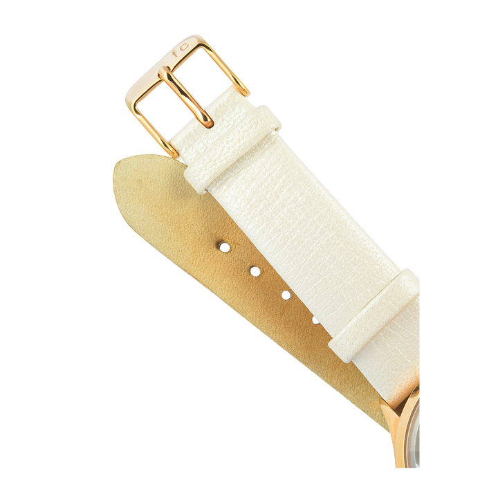 Jam Tangan French Connection FC1233W Women Analog Dial White Leather Strap