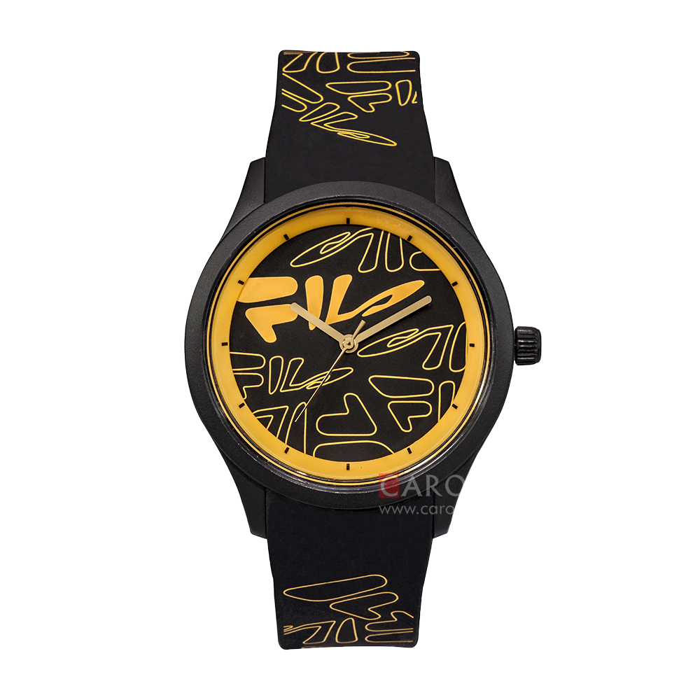 Jam Tangan FILA Mind Blower FL38129-201 Unisex Black Dial Black Rubber Strap