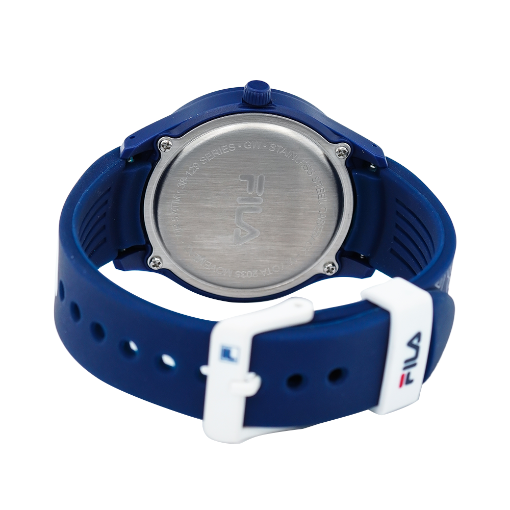 Jam Tangan FILA Iconic Everywhere FL38129-211 Unisex Blue Dial Blue Rubber Strap