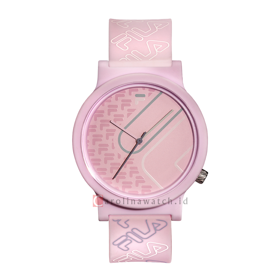 Jam Tangan FILA Mono Line FL38320-205 Unisex Pink Dial Pink Rubber Strap