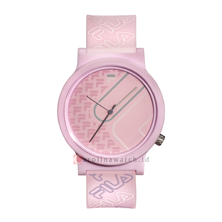 Jam Tangan FILA Mono Line FL38320-205 Unisex Pink Dial Pink Rubber Strap