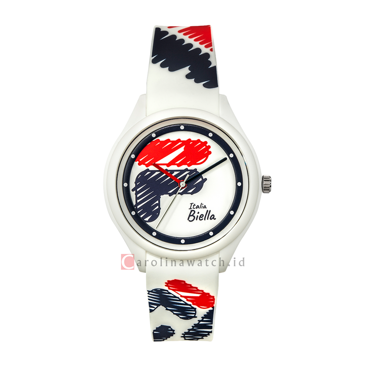 Jam Tangan FILA Italia Biella FL38321-301 Unisex White Dial White Rubber Strap