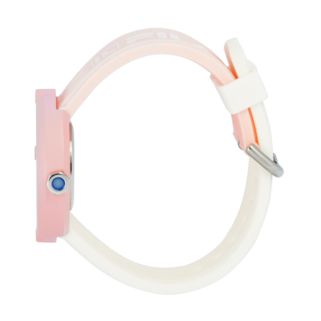 Jam Tangan FILA Italia Biella FL38338-106 Unisex Container Silver Dial Dual Color Rubber Strap