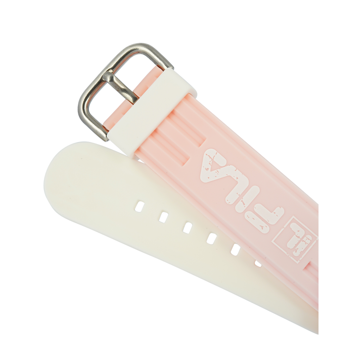 Jam Tangan FILA Italia Biella FL38338-106 Unisex Container Silver Dial Dual Color Rubber Strap