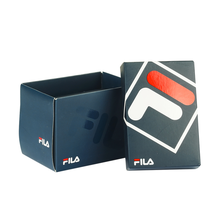 Jam Tangan FILA Italia Biella FL38338-106 Unisex Container Silver Dial Dual Color Rubber Strap