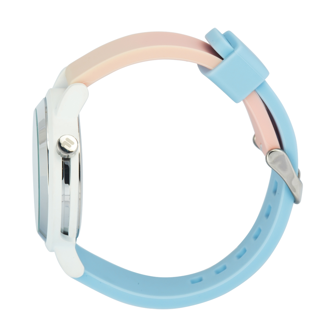 Jam Tangan FILA Italia Biella FL38341-006 Unisex My-Turn White Dial Dual Color Rubber Strap