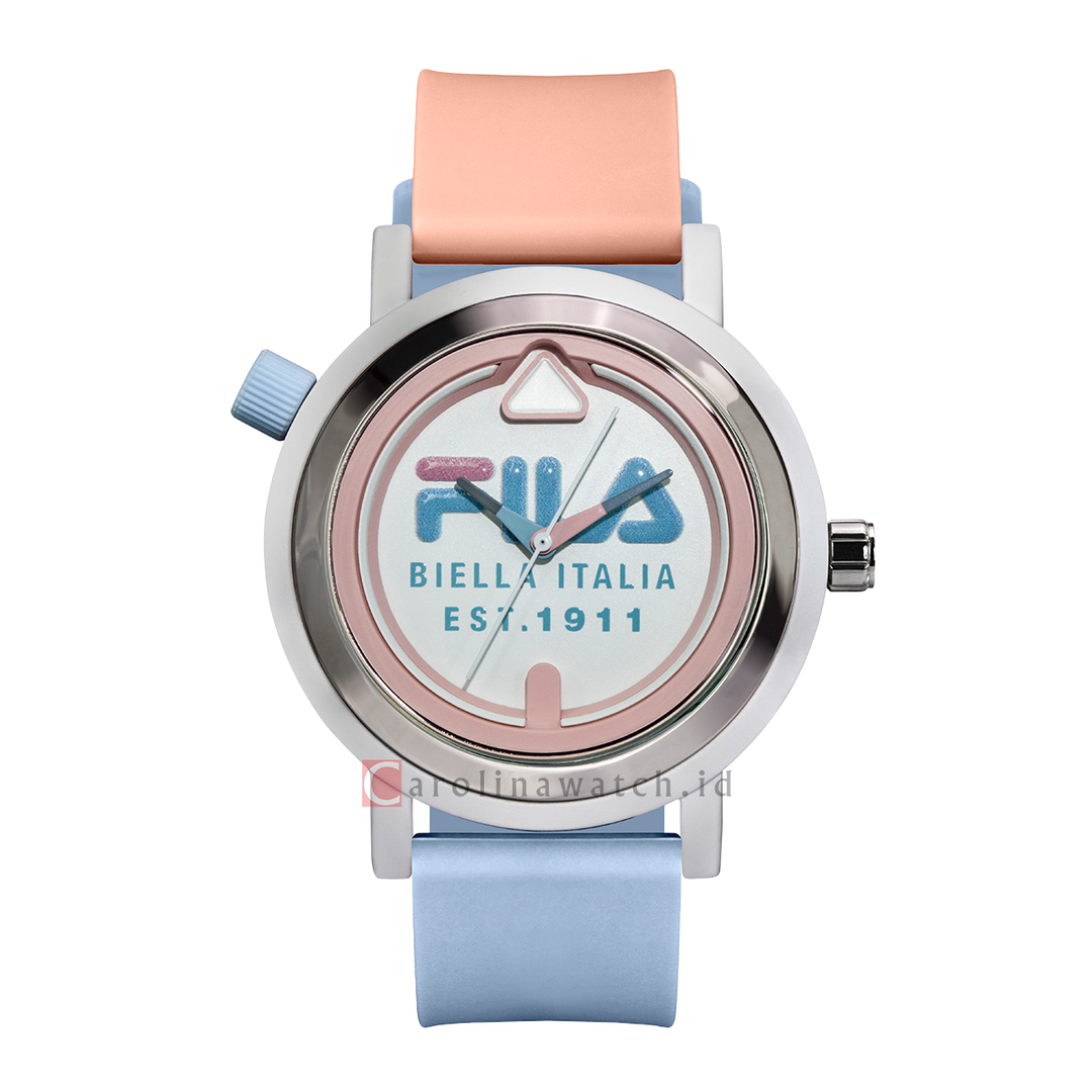 Jam Tangan FILA Italia Biella FL38341-006 Unisex My-Turn White Dial Dual Color Rubber Strap