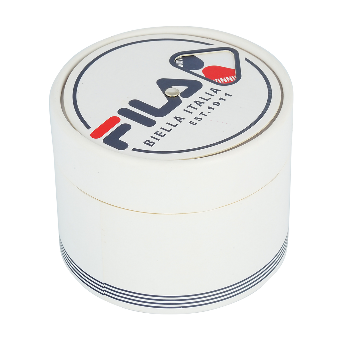 Jam Tangan FILA Italia Biella FL38341-006 Unisex My-Turn White Dial Dual Color Rubber Strap
