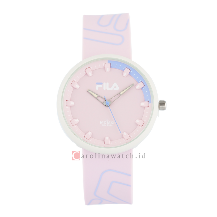 Jam Tangan FILA FL38344-003 Unisex Pink Dial Pink Rubber Strap