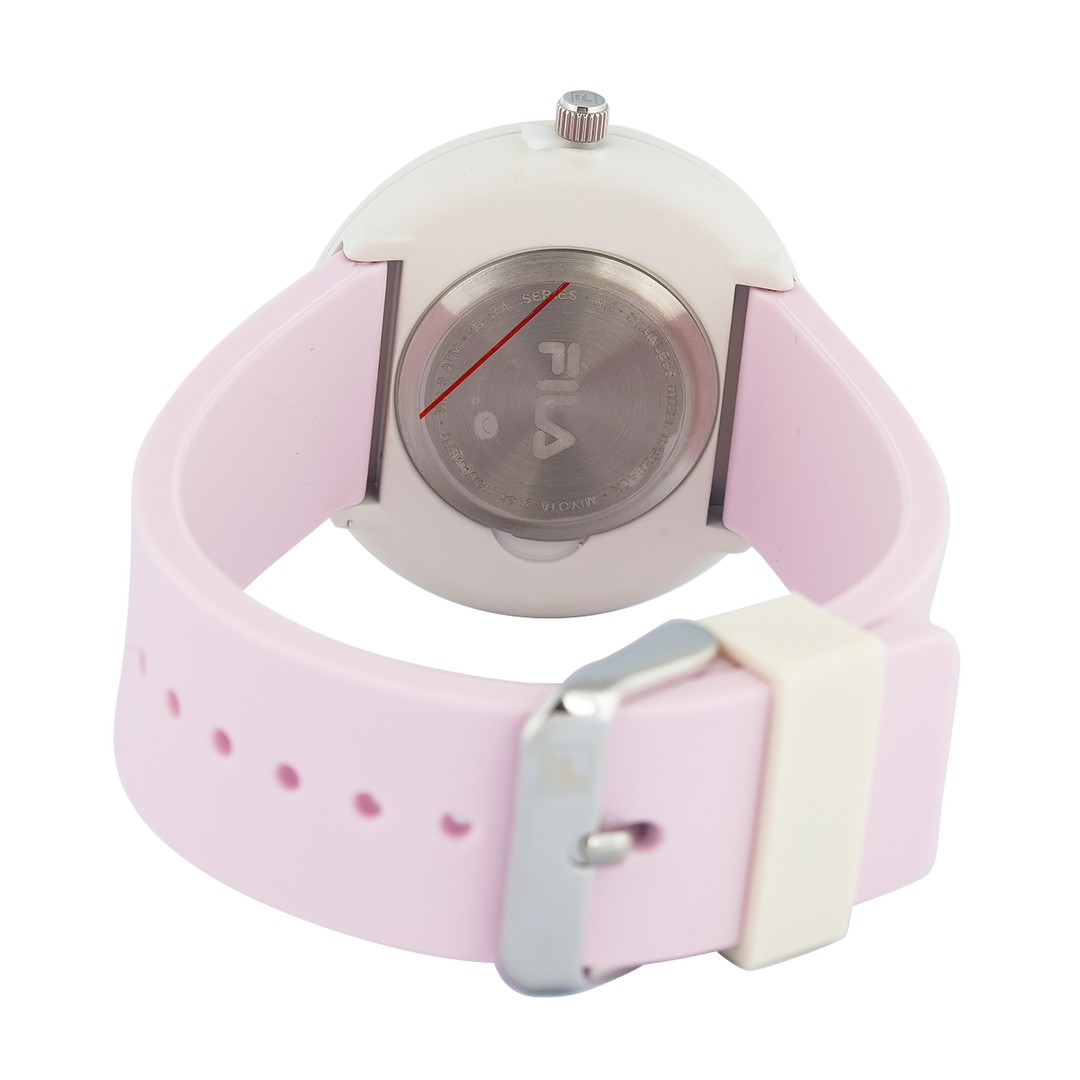 Jam Tangan FILA FL38344-003 Unisex Pink Dial Pink Rubber Strap