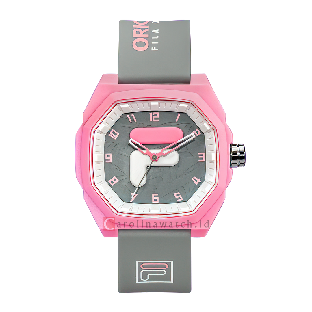 Jam Tangan FILA FL38348-004 Unisex Grey Dial Dual Color Rubber Strap