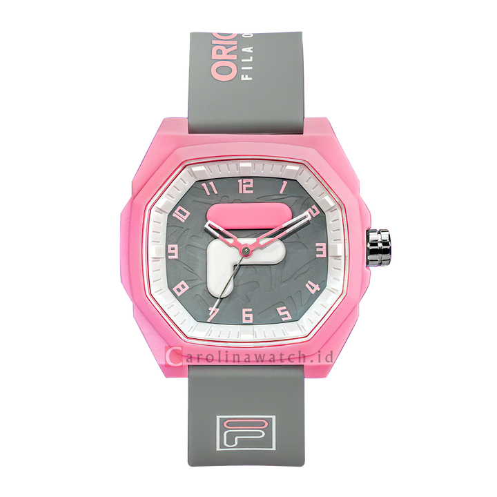 Jam Tangan FILA FL38348-004 Unisex Grey Dial Dual Color Rubber Strap