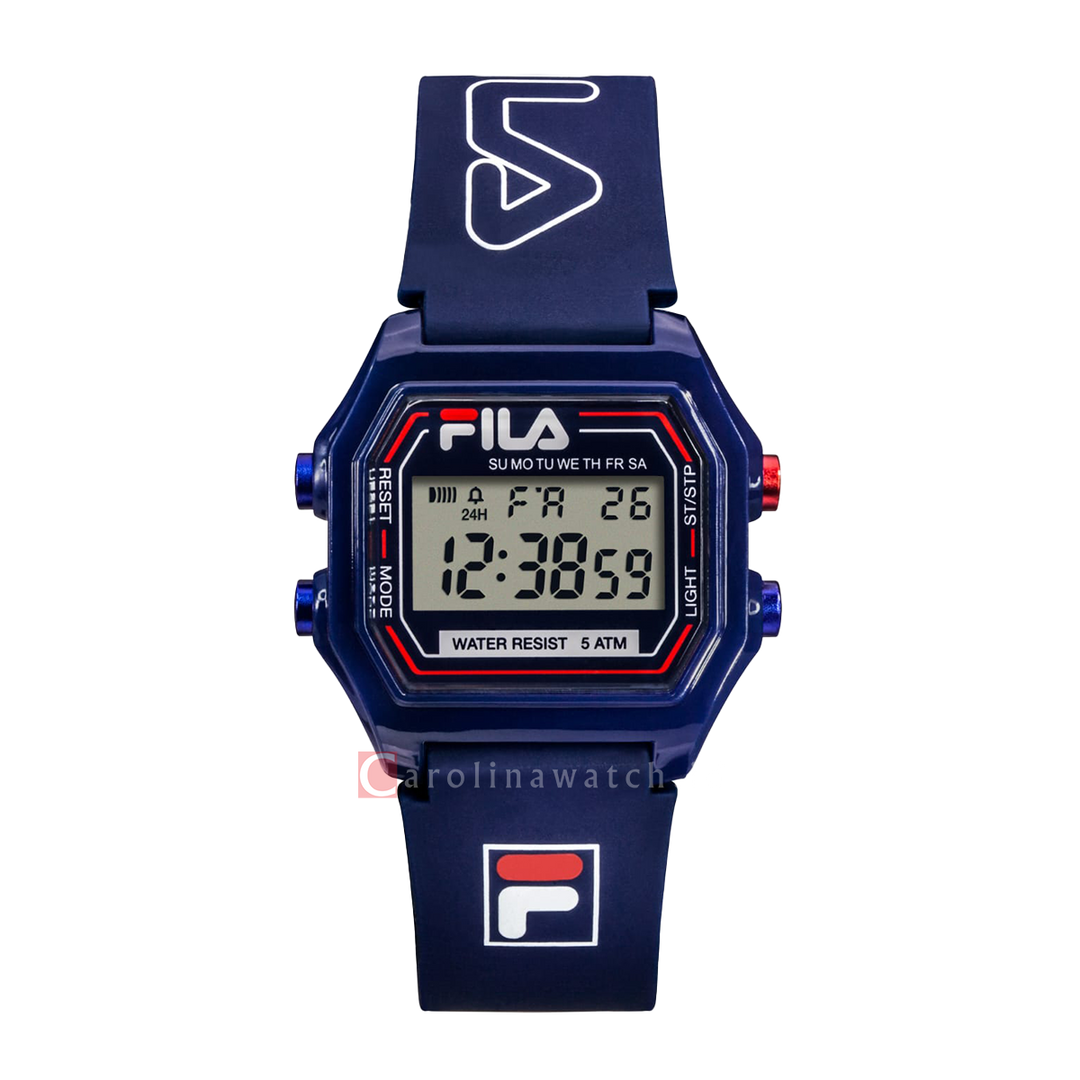 Jam Tangan FILA FL38349-003 Unisex Digital Dial Blue Navy Rubber Strap