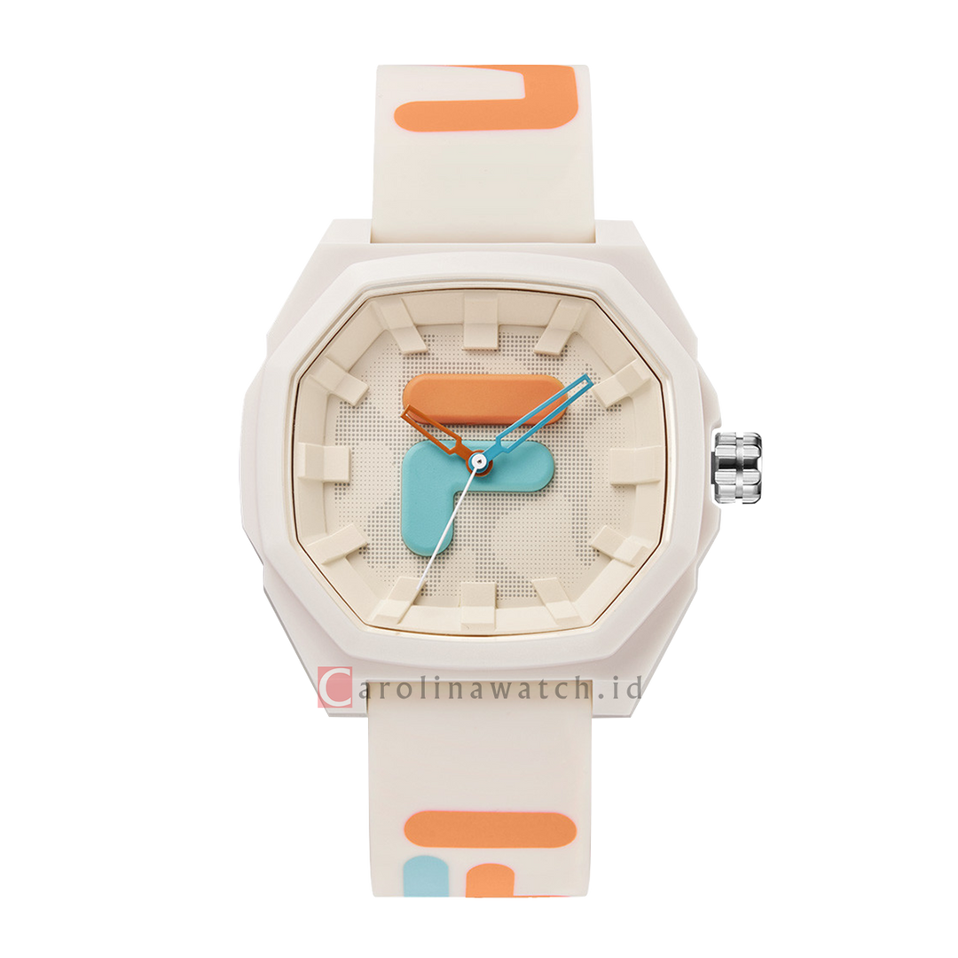 Jam Tangan FILA FL386105-007 Unisex Biege Dial Dual Color Rubber Strap