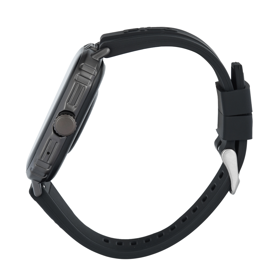 Jam Tangan FILA Smartwatch FL38SW10 Unisex Full Screen Touch Display Black Silicone Strap