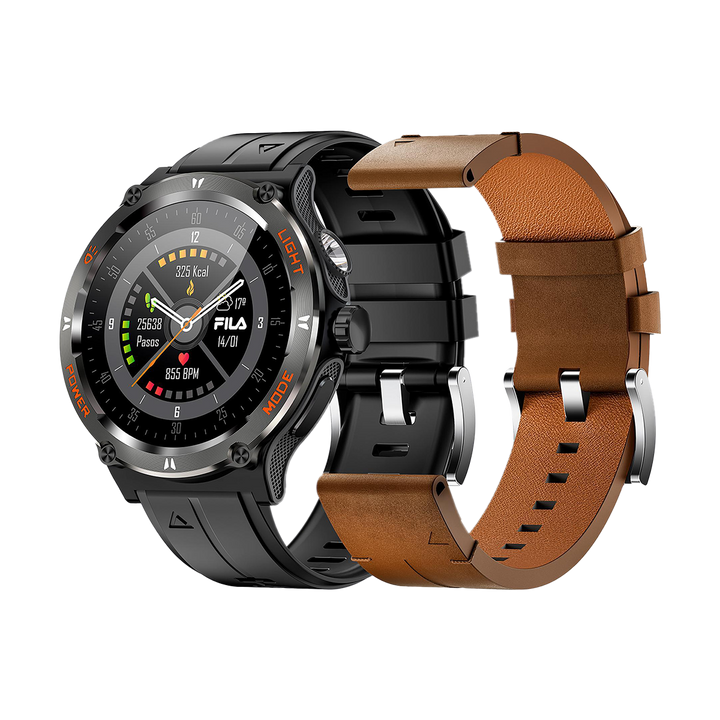 Jam Tangan FILA Smartwatch FL38SW56 Unisex Black Silicone + Free Strap