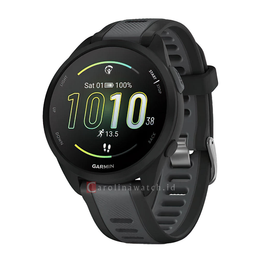 Jam Tangan Garmin Forerunner 165 FORERUNNER165BLACKSLATE Unisex GPS Running Watch with Heart Rate Monitor