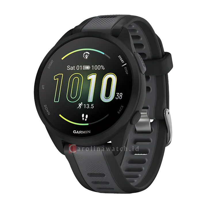 Jam Tangan Garmin Forerunner 165 FORERUNNER165BLACKSLATE Unisex GPS Running Watch with Heart Rate Monitor