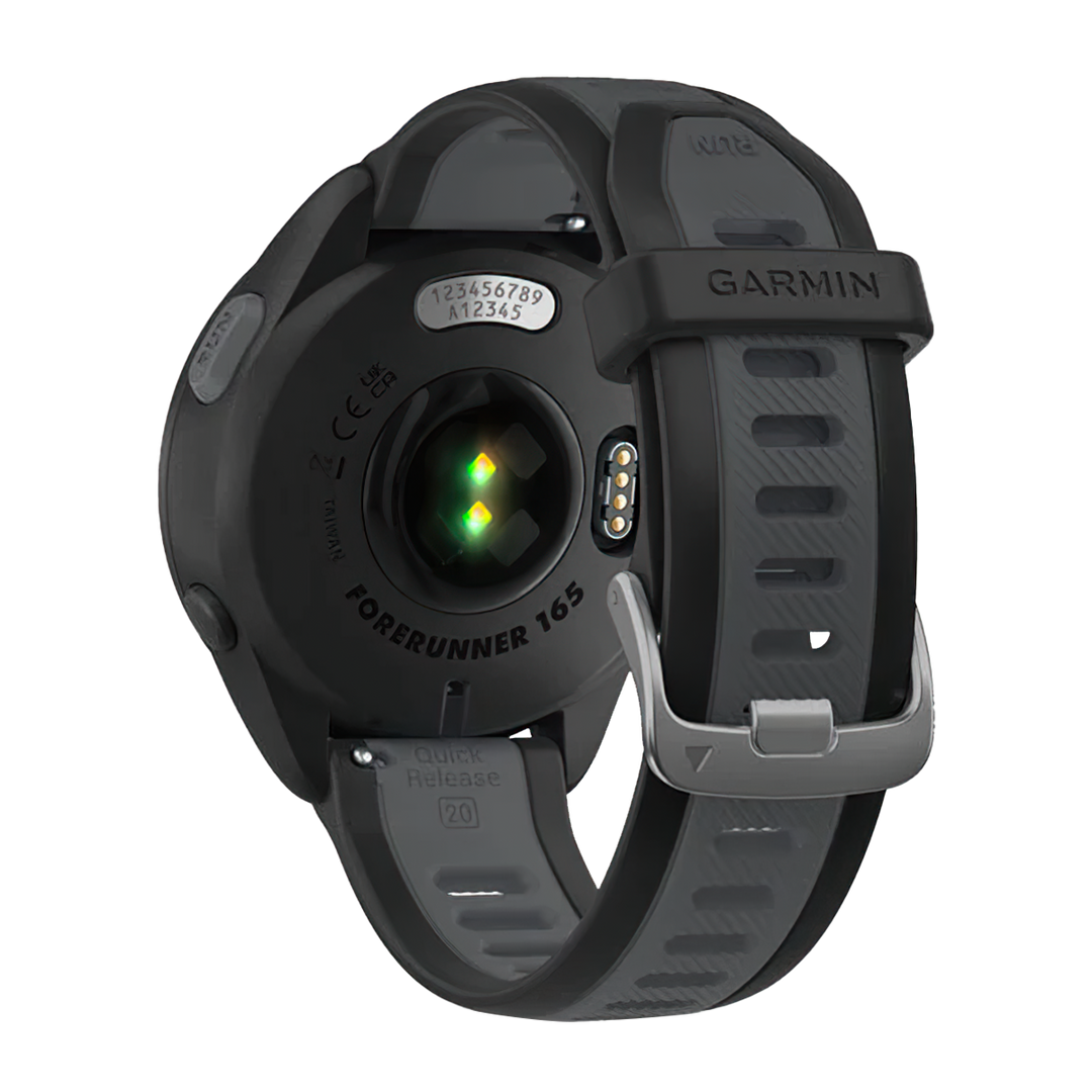 Jam Tangan Garmin Forerunner 165 FORERUNNER165BLACKSLATE Unisex GPS Running Watch with Heart Rate Monitor