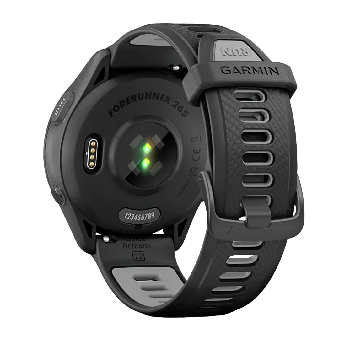 Jam Tangan Garmin Forerunner 265 FORERUNNER265MUSICBLACK Unisex GPS Heart Rate Monitor Watch