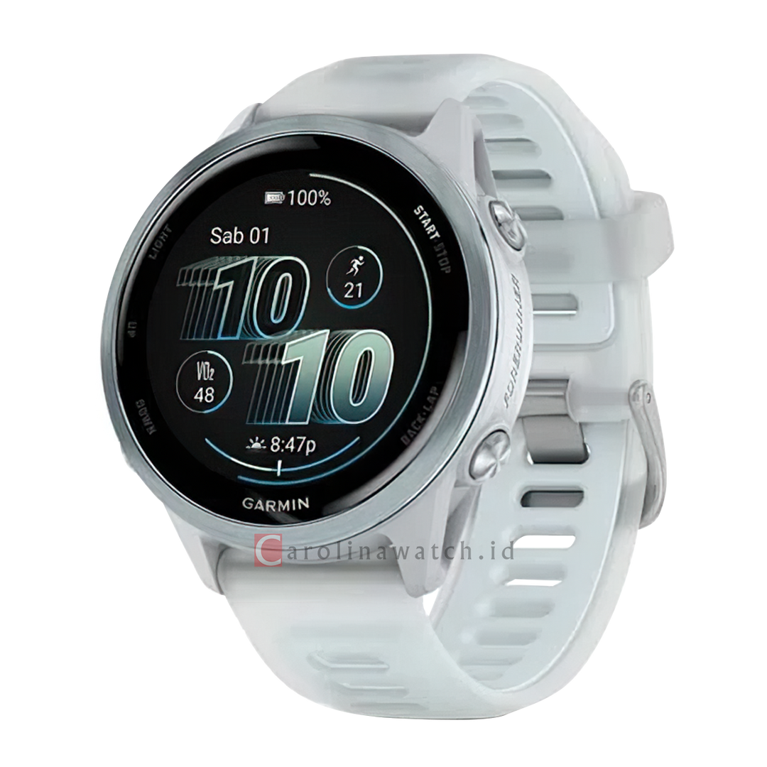 Jam Tangan Garmin Forerunner 570 FORERUNNER57042MMWHTSTNCLOUDBLUE Unisex Smart Running Watch with GPS