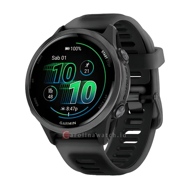 Jam Tangan Garmin Forerunner 570 FORERUNNER57042MMWIFIGPSBLACK Unisex Smart Running Watch with GPS