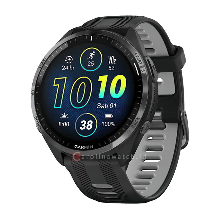 Jam Tangan Garmin Forerunner 965 FORERUNNER965BLACK Unisex Triathlon Sports GPS Watch