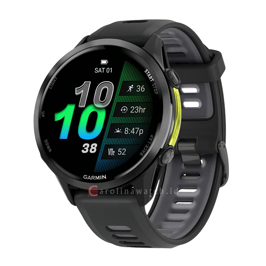 Jam Tangan Garmin Forerunner 970 FORERUNNER970BLACKAMPYELLOW Unisex Triathlon Sports GPS Watch