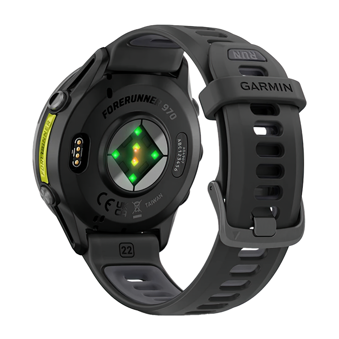 Jam Tangan Garmin Forerunner 970 FORERUNNER970BLACKAMPYELLOW Unisex Triathlon Sports GPS Watch