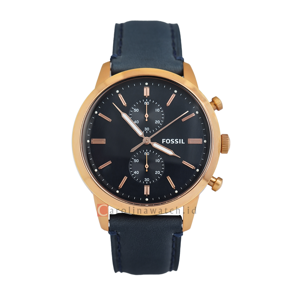Fs5446 Jam Tangan Fossil Townsman FS5436 Chronograph Men Navy Blue Dial Navy ...